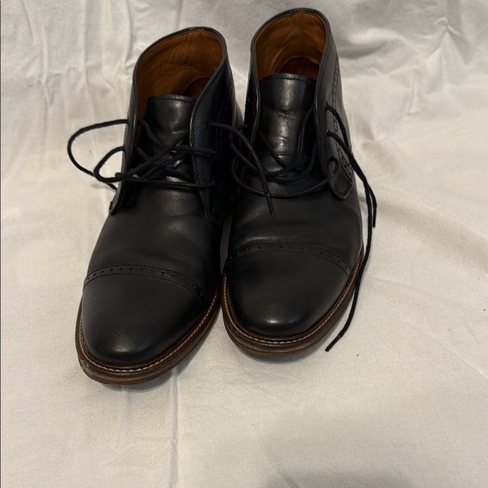 Johnston & Murphy Black Chukka Boots Leather
